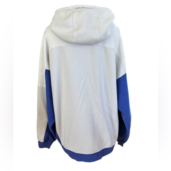 Nike Vintage Style Hoodie Colorblock Oversized Blue & White Unisex Size XXL - Picture 3 of 10
